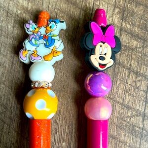 Set of 2 Disney beaded pens